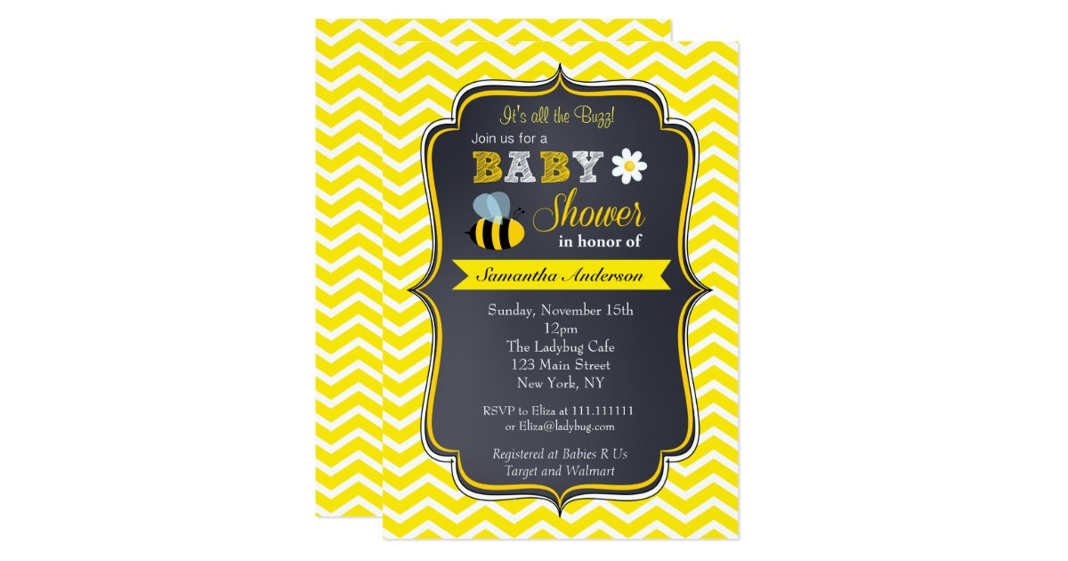 Bumble Bee Baby Shower Invitations | Zazzle