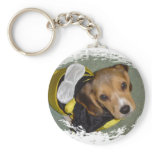 Bumble Bee Beagle Keychain