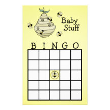 Bumble Bee Bingo party game Stationery Paper
