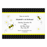 Bumble Bee Birthday invitations