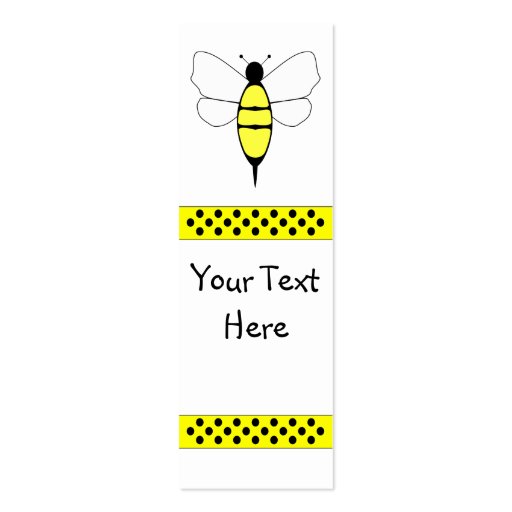 Bumble Bee Bookmark Business Cards