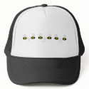 Bumble Bee Bows In A Row Hat by bugspot Bumble Bee Bows In A Row Hat