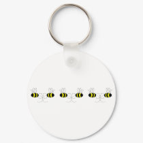 Bumble Bee Bows In A Row Keychain