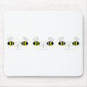 Bumble Bee Bows In A Row Mousepad by bugspot Bumble Bee Bows In A Row Mousepad