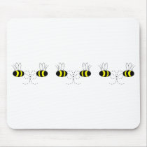 Bumble Bee Bows In A Row Mousepad