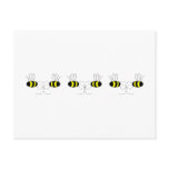 Bumble Bee Bows In A Row Postcard