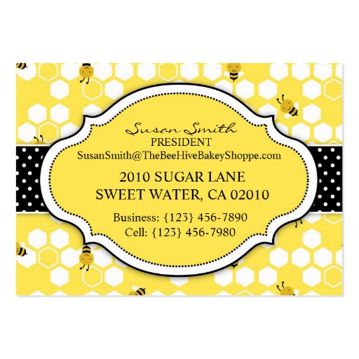 Bumble Bee Business Card 2 (back side)