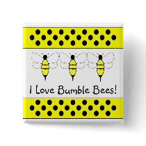 Bumble Bee Customizable Button