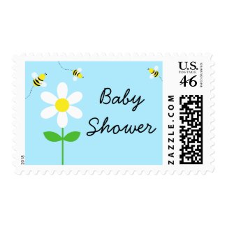 Bumble Bee Daisy Baby Shower Postage