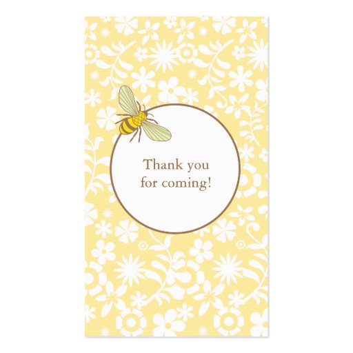 Bumble Bee Favor Tag Business Card (front side)