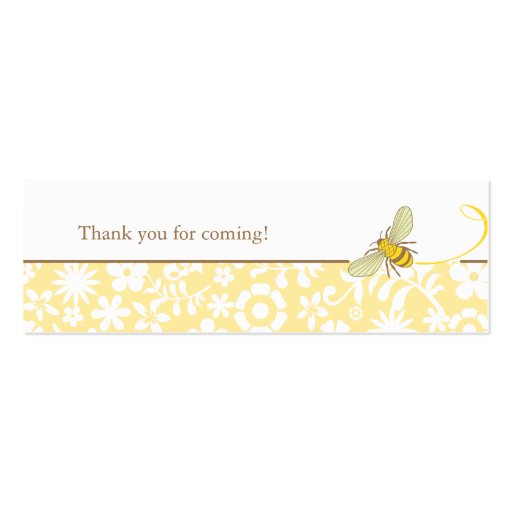 Bumble Bee Favor Tag Business Cards (front side)