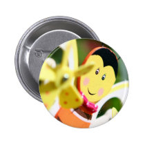 Bumble Bee Fun Pinback Button