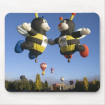 Bumble bee hot air balloons mouse pad. mousepads