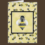 Bumble Bee Illustration Card cards