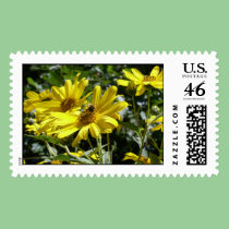Bumble bee on Sunflower Postage postage