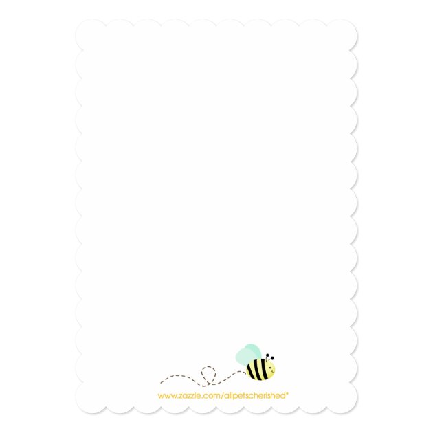 Bumble Bee Pink Wings Die Cut Baby Shower Invite