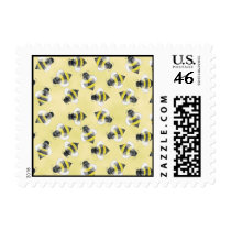 Bumble Bee Postage Stamp by 13BlackCatsDesigns Bumble Bee Postage Stamp