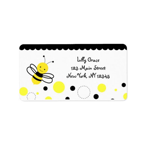 Bumble Bee Return Address Labels Zazzle