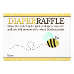 Bumble Bee Shower Diaper Raffle Card