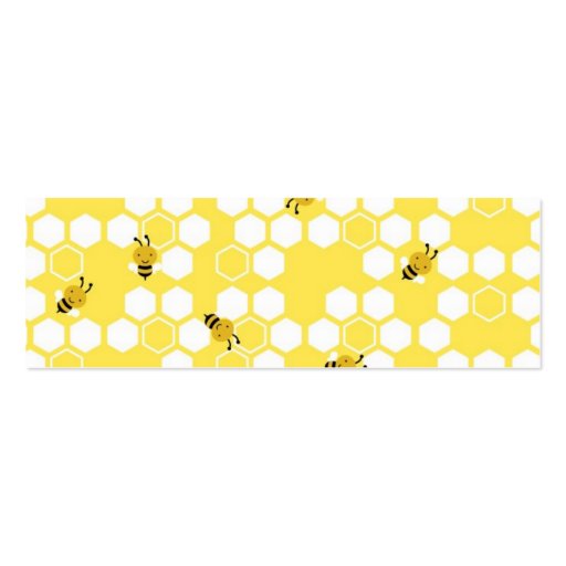 Bumble Bee Skinny Gift Tag Business Cards (back side)