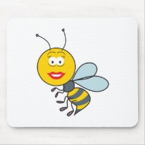 Bumble Bee Smiley Face mousepads by doonidesigns Bumble Bee Smiley Face mousepads