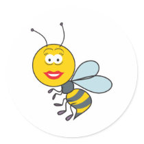 Bumble Bee Smiley Face stickers