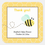 Bumble Bee Square Favor Stickers