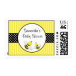 Bumble Bee Striped Polka Dots Baby Shower Postage