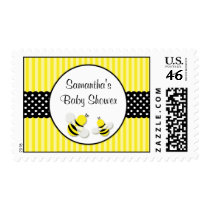 Bumble Bee Striped Polka Dots Baby Shower Postage
