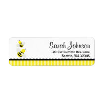 Bumble Bee Striped Return Address Custom Return Address Labels