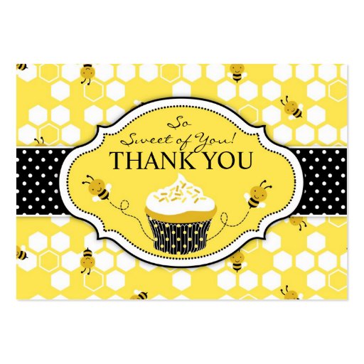 Bumble Bee TY Gift Tag Business Card Template (front side)