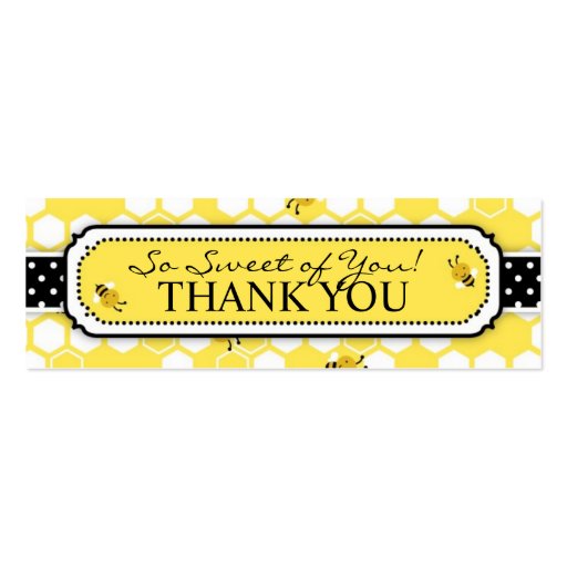 Bumble Bee TY Skinny Gift Tag 2 Business Card