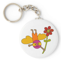 Bumble Bee with Flower Key Chain
