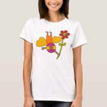 Bumble Bee with Flower - T-Shirt