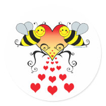 Bumble Bees & Hearts stickers