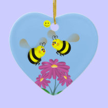 Bumble Bees in Love - Ornament ornaments