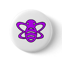 Bumblebee or Bumble Bee Honey Queen Wasp Purple buttons