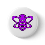 Bumblebee or Bumble Bee Honey Queen Wasp Purple Pins