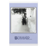 Bummer Boy with Snow Shovel Stationery Design