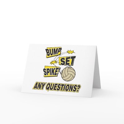 Bump Set Spike Volleyball Gift Greeting Card