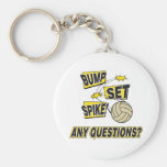 Bump Set Spike Volleyball Gift Key Chain