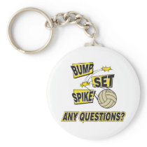 Bump Set Spike Volleyball Gift Key Chain
