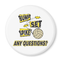 Bump Set Spike Volleyball Gift magnets
