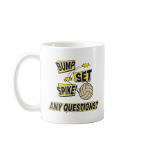 Bump Set Spike Volleyball Gift mugs