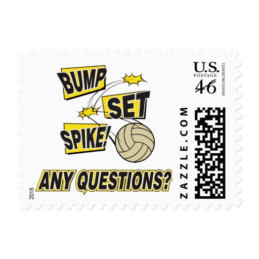 Bump Set Spike Volleyball Gift Postage Stamp