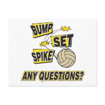 Bump Set Spike Volleyball Gift postcards