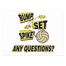 Bump Set Spike Volleyball Gift Postcard