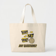 Bump Set Spike Volleyball Gift Tote Bag