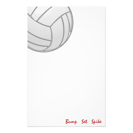 Bump Set Spike Volleyball Stationery Zazzle