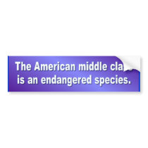 BUMPER american middle class Bumper Stickers